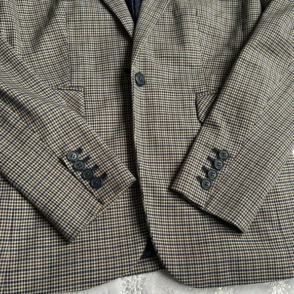 1901 Men's Checkered Blazer - Black and White